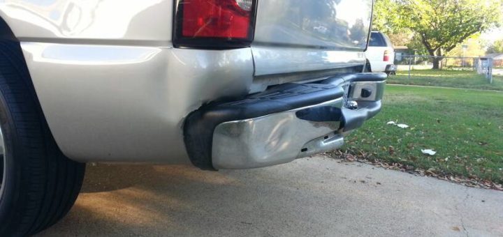 Fender bender on truck