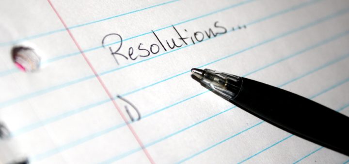New Year's Resolutions list