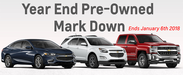 2017 Year End Pre-Owned Mark Down